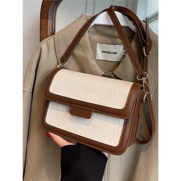 今年流行真皮包包女2025秋季新款高級感復古小方包洋氣單肩斜挎包