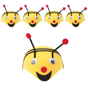 Livingda 不織布動物帽  5個  蜜蜂