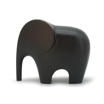 Hermes 愛馬仕 展示品 實心大象桃花心木紙鎮(烏木棕)
