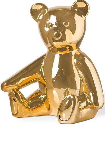 POLSPOTTEN - Teddy porcelain moneybox - unisex - Porcelain - One Size - Gold