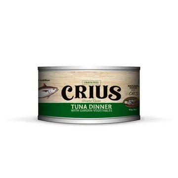 【CRIUS 克瑞斯】天然紐西蘭無穀貓用主食餐罐-鮮鮪魚 90G-24罐