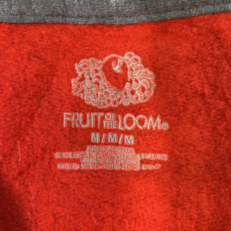 FRUIT OF THE LOOM 無地 スウェット パーカー M レッド 赤 フルーツ