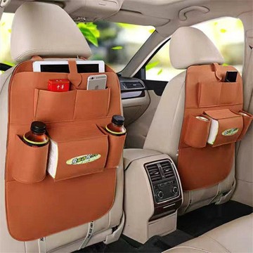 upton汽車座椅收納袋椅背置物袋多功能毛氈儲物袋iPad車載掛袋後座防踢