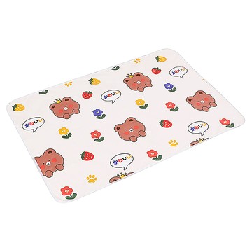可機洗防水透氣保潔墊 雙面可用  萌萌小熊  標準(120 x 70cm)
