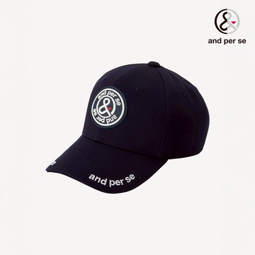 【and per se】男款深藍色矽膠徽章時尚運動感UV防護四季皆用球帽 DGV08415