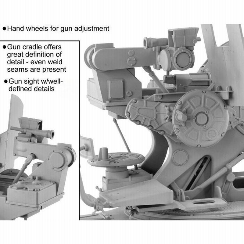 1/6 WW.II ドイツ軍 20mm 対空機関砲 Flak38 後期型 プラモデル 送料