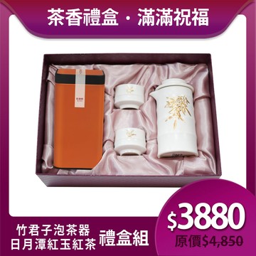 送禮推薦🎁 | 竹君子泡茶器茶香禮盒組 / 4色 ※ 凍頂烏龍茶150g/紅玉紅茶75g 2款任選