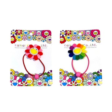 村上隆髮圈 白彩色粉色 日本 小花 髮圈1入 限量