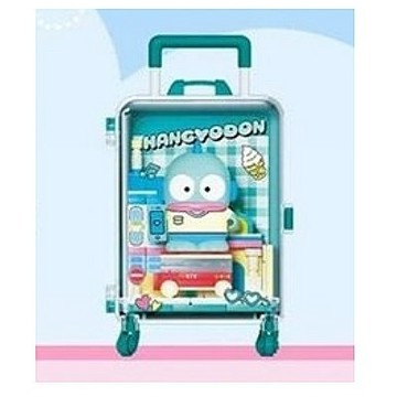 asdfkitty*三麗鷗 x 森寶 AREAX磚區 萌心奇旅 人魚漢頓 行李箱造型 拼裝積木 微縮展示盒-正版
