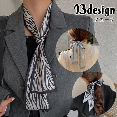 スカーフ レディース リボン ヘアアクセサリー バッグチャーム スリムスカーフ ヘアバンド バンダナ ゼブラ ドット フラワー 大 通販 Lineポイント最大get Lineショッピング