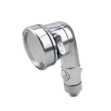 一鍵止水 三段手持蓮蓬頭 銀色 DC06