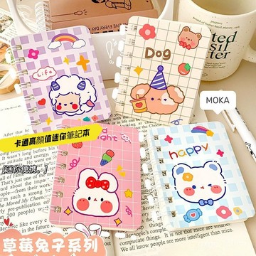 卡通可愛高顏值側翻線圈本學生小本子迷你筆記本便攜記事本 小學生獎品P1027 6EB3