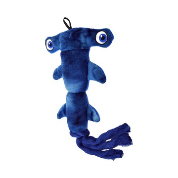 Phoenix 菲尼斯 耐咬棉繩夾心系列狗玩具 戰斧鯊魚  25.5 x 13cm  1個  藍色