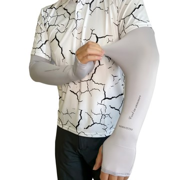 NAMATETSU 生鐵 男款 手掌款袖套 涼感防曬 UPF50%  53.5 x 10.5 x 8.5cm  灰色  1雙