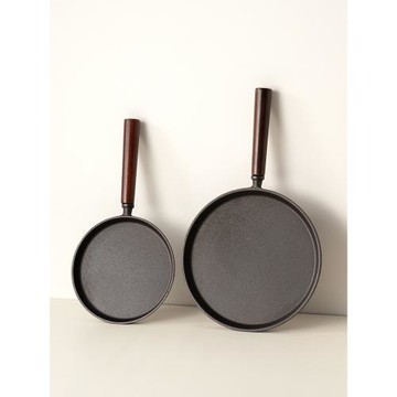 onlycook無涂層鑄鐵平底鍋家用牛排煎鍋煎餅專用煎蛋鍋早餐鍋不粘