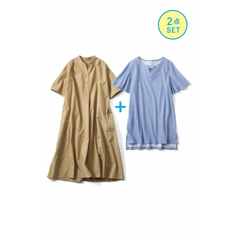 華奢見えアピール 夏のワンピチュニック2枚セット Live In Comfort フェリシモ Felissimo 通販 Lineポイント最大1 0 Get Lineショッピング