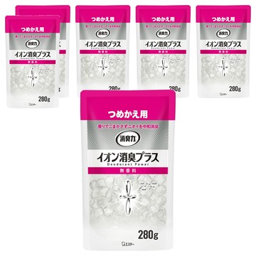 ST 雞仔牌 消臭力 部屋離子機能PLUS消臭力 無香料 補充包  280g  6包