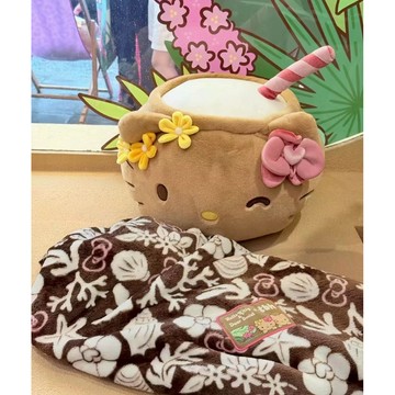 【野獸派x Hello Kitty】聯名Kitty椰子🥥造型毛毯抱枕二合一組合擺飾