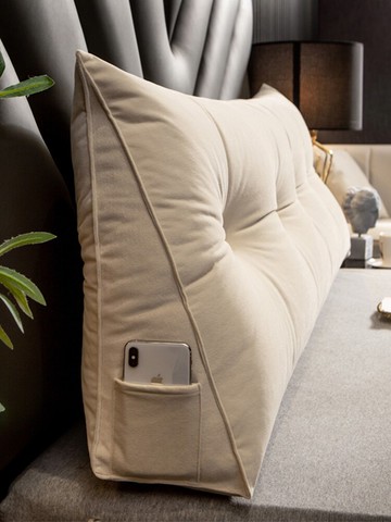 床頭大靠枕 北歐床頭靠墊靠枕軟包三角沙發大靠背護腰枕榻榻米床上靠背可拆洗 【CM7738】