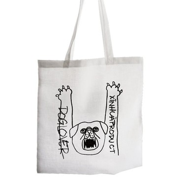 tote mini - roar pug / white