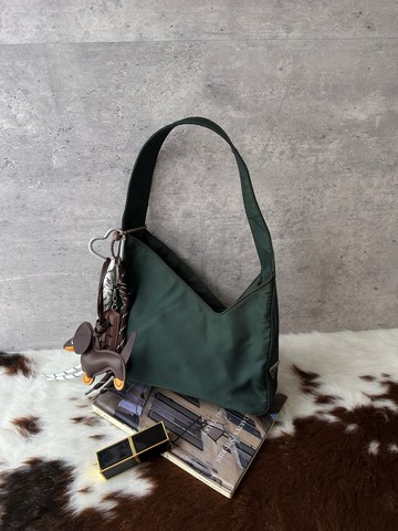 中古包 PRADA 普拉達 橄欖綠迷你肩背包