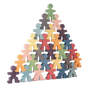 Flockmen - 木製大力士彩色小人物疊疊樂 - 27入