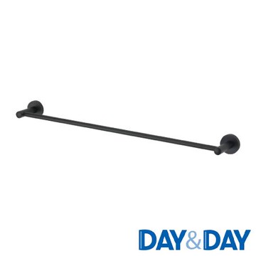 DAY&DAY 304不銹鋼單桿毛巾掛桿組-黑 75公分