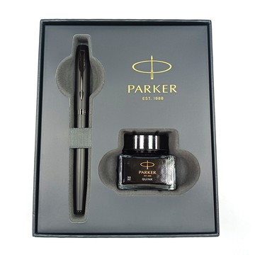 PARKER 新經典特別款 理性黑鋼筆 墨水禮盒組