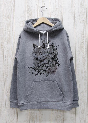 ronronWOLF 連帽衫 Calld? Heather 灰 / R035-P-GR
