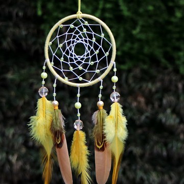 【限量】希望丨禮物 手工編織 Dreamcatcher 捕夢網丨掛飾-陽光黃