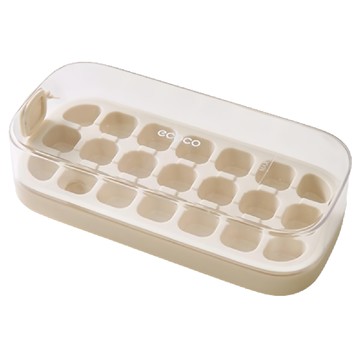 Reddot 紅點生活 一體式21格密封按壓倒冰盒 象牙白  1個  229 x 107 x 67mm