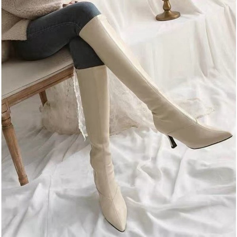ブーツ レディース ショートブーツ 可愛い ブラック ホワイト カジュアル 無地 韓国風 秋 冬 お洒落 きれいめ ロング丈 Puブーツ レトロ ハイヒール 通販 Lineポイント最大get Lineショッピング