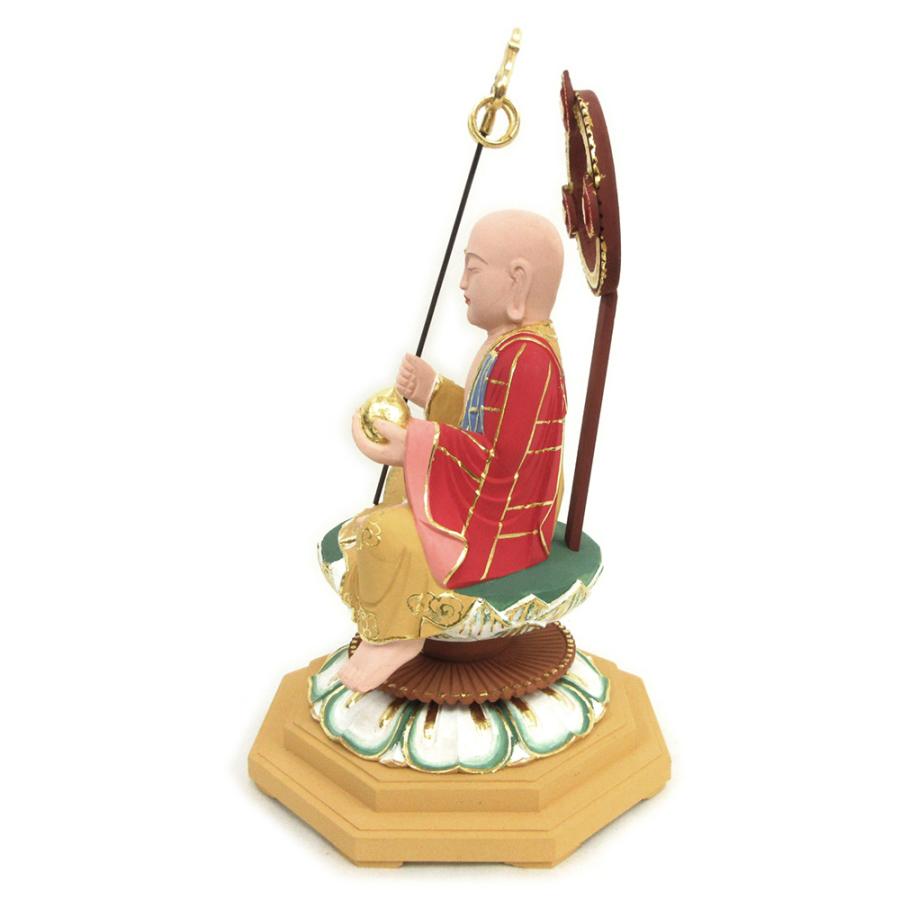 仏像 地蔵菩薩 半跏座像 3.5寸 桧木彩色