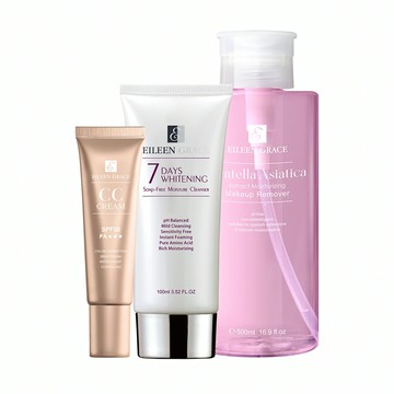 W晶靈光感CC霜30ML*1+胺基酸溫和洗顏蜜100ml*1+不致粉刺卸妝液500ml*1