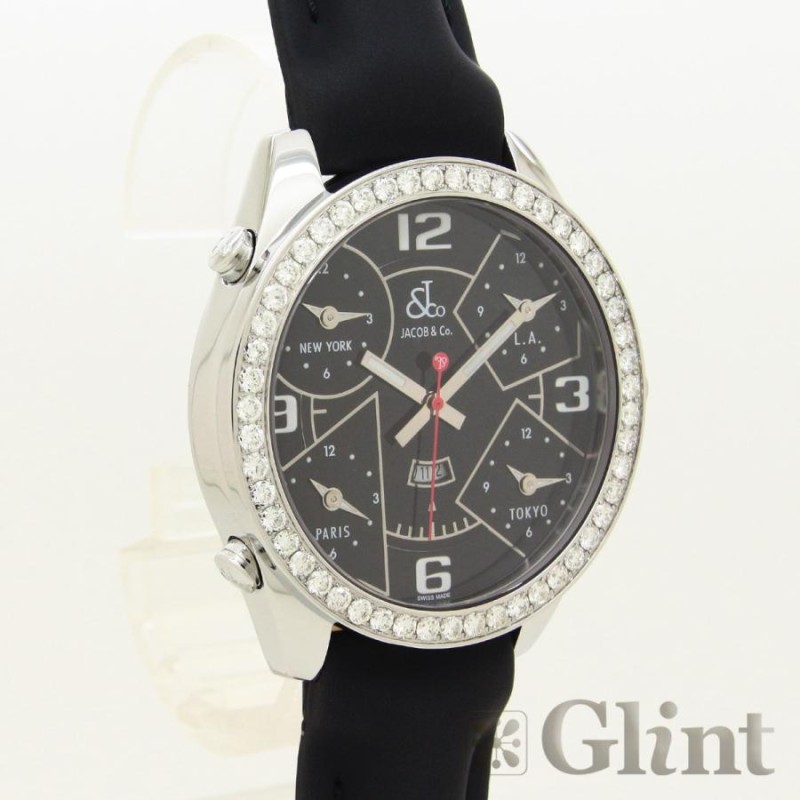 動作確認済み jacob co ファイブタイムゾーン 47mm ジェイコブ  