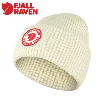 【Fjallraven 小狐狸 1960 Logo Hat 羊毛帽《粉筆白》】F78142/針織帽/毛帽/休閒帽