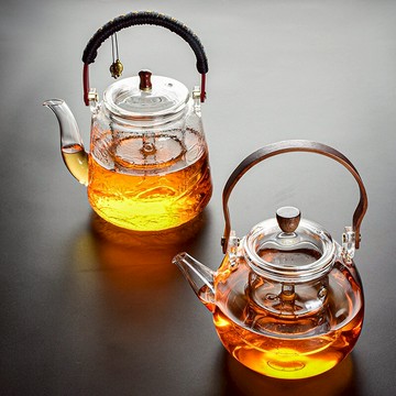 耐熱玻璃煮茶器花茶蒸茶器燒水壺黑茶電陶爐茶爐大號提梁壺電陶爐