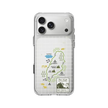 iPhone 17 Pro Max Clear Case（相機按鈕） 透明 - Nature Explorers 自然探索指南 - 探索指南（白天的阿爾卑斯山）