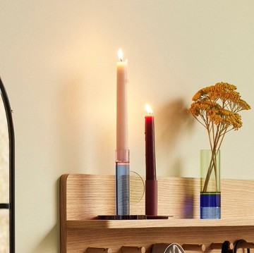 【Hübsch Taiwan】-991417 冷色系跳色小耳朵造型燭台 擺飾