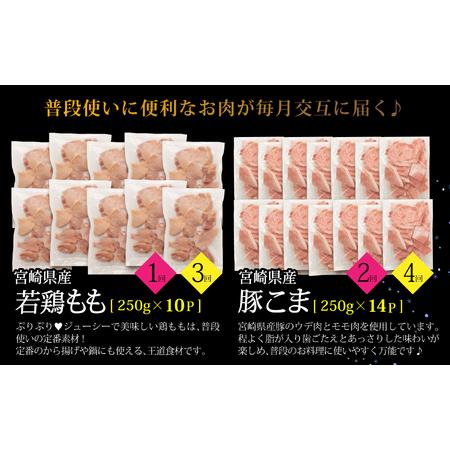 ふるさと納税 KU364 ＜小分け＆バラバラ＞ 宮崎県産鶏もも切身・豚こまセット 合計12kg 宮崎県串間市