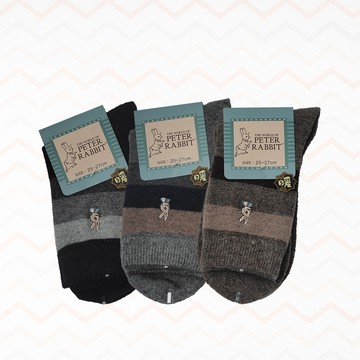 比得兔精鏽兔羊毛男襪-SK4611/4612/4613-2雙
