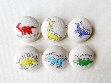 布釦 針織 編織 縫紉 手作材料 恐龍 鈕釦 DIY材料