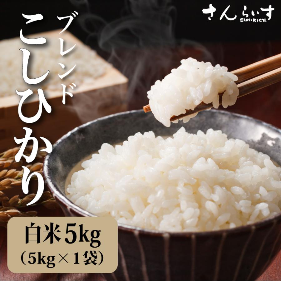 米 5kg お米 コシヒカリ ブレンド米 送料無料 白米 新米 令和4年  （北海道・九州 300円）