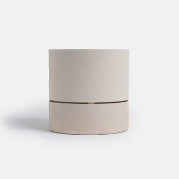 REAL天然纖維盆器5吋 淺米