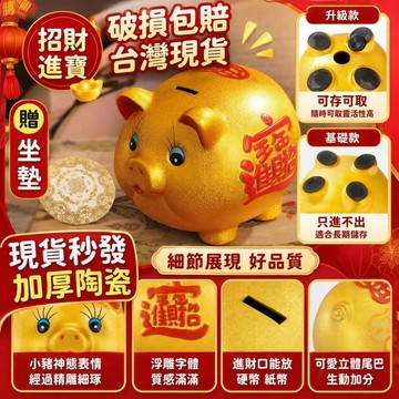 隔日到貨 接急單❗❗撲滿 金豬撲滿 金豬存錢筒 金豬存錢罐 儲錢罐 超大號只進不出 小豬存錢筒 招財存錢筒 大豬公存錢
