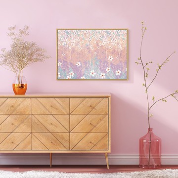 粉漾 - 春天溫暖花卉插畫/水彩/複製畫/質感/民宿掛畫/北歐風