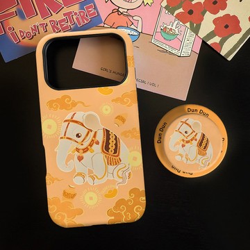 富貴萬象適用蘋果17promax手機殼iphone16pro菲林磁吸支架個性15小眾防摔保護殼國學風
