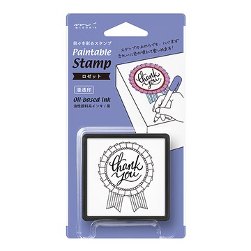 日本MIDORI手繪浸透印章 35401 徽章 黑色 手帳裝飾  1個