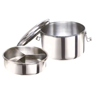 ZHENG NIU 正牛 316雙層圓形便當盒  1個