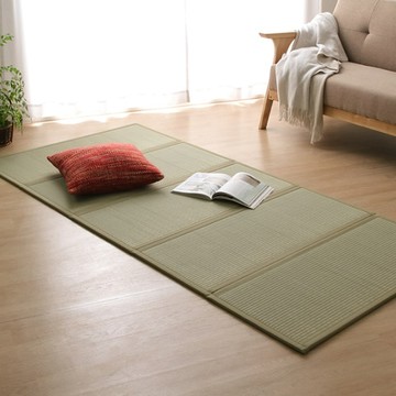 日本池彥IKEHIKO 日本製天然無染藺草榻榻米摺疊床墊-單人100×210cm